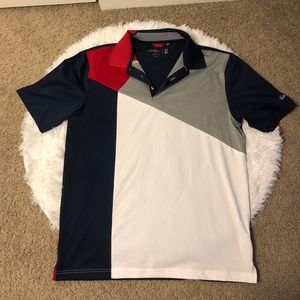 Mens Walter Hagen Color Block Golf Polo